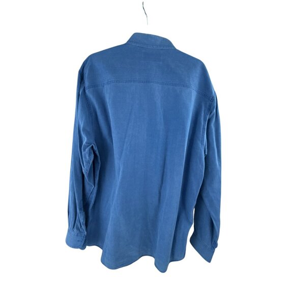 R.M. Williams Blue Cotton Button-Up Shirt Size XL Long Sleeves Western Workwear - Picture 3 of 9